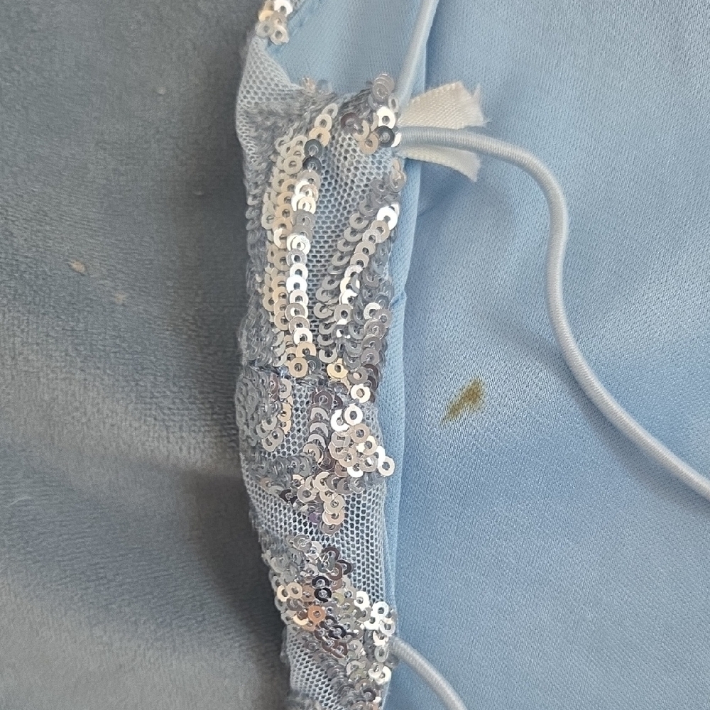 Windsor Light Blue Strapless Sequin Cocktail Dress - Picture 6 of 6